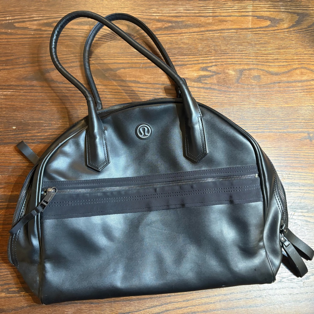 Lululemon Leather Sweat Once a Day Gym Bag